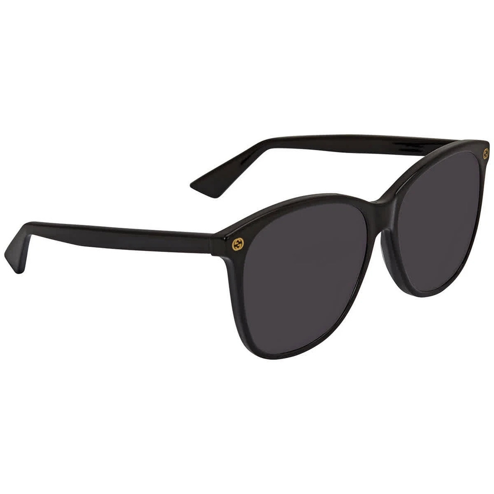 NWT Gucci GG0024S-001 Black Oval 58mm Sunglasses